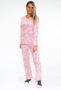 3 piece microfleece sleep print pyjama set with plush socks