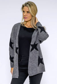 Dark Grey Star Cardigan