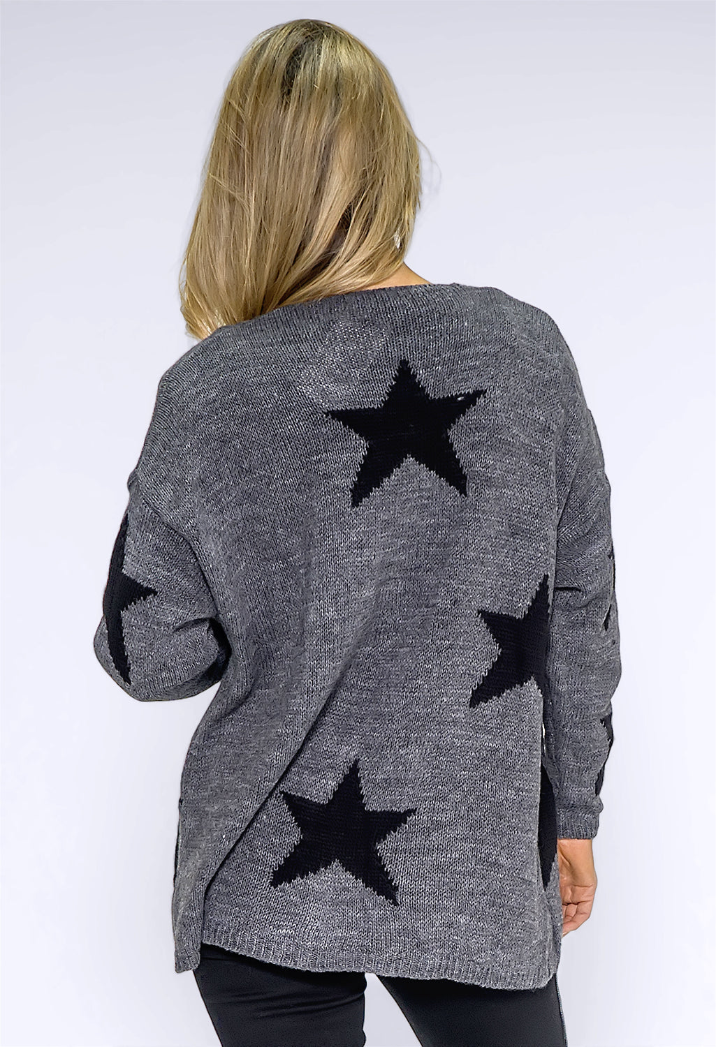 Dark Grey Star Cardigan