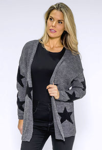 Dark Grey Star Cardigan