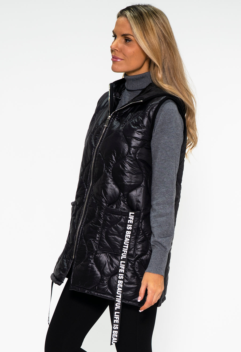 Black Quilted Gilet