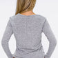 Light Grey Knit with Navy Print