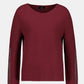 Merlot Pullover with Rhinestone Detailed Sleeves