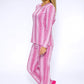 3 piece microfleece ZIGZAG print pyjama set with plush socks