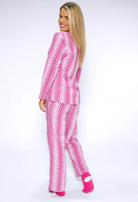 3 piece microfleece ZIGZAG print pyjama set with plush socks