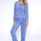 3 piece microfleece leopard print pyjama set with plush socks