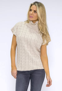 Beige Knit Turtleneck