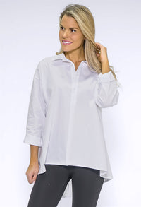 White Collared Long Shirt