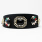 Black Velvet Headband with Pearl and Jewel Details