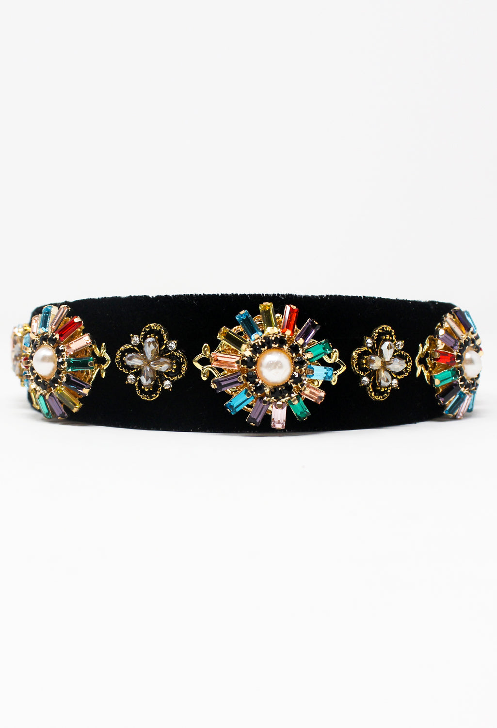 Black Velvet Jewel Headband