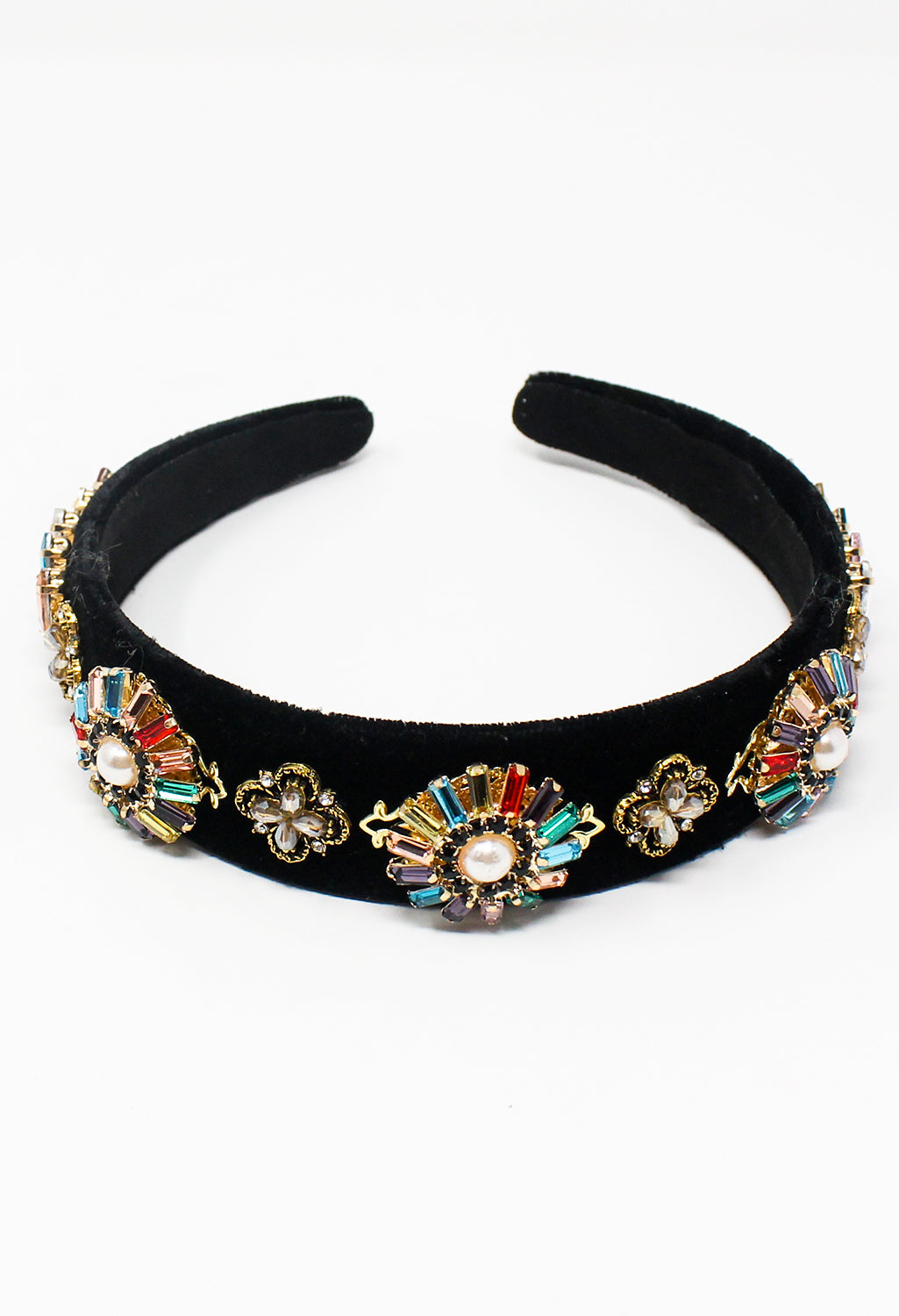 Black Velvet Jewel Headband