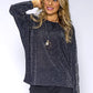 Black Glittered Plisse Top with Printed Shoulder