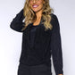 Black Glittered Wrap Top