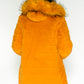 Reversible Mustard Coat with Detachable Faux Fur Hood