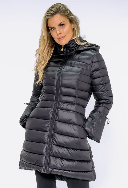 Stylish Black Quilted Puffer Coat