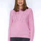 Rose Knit Jumper with Silver Pearls