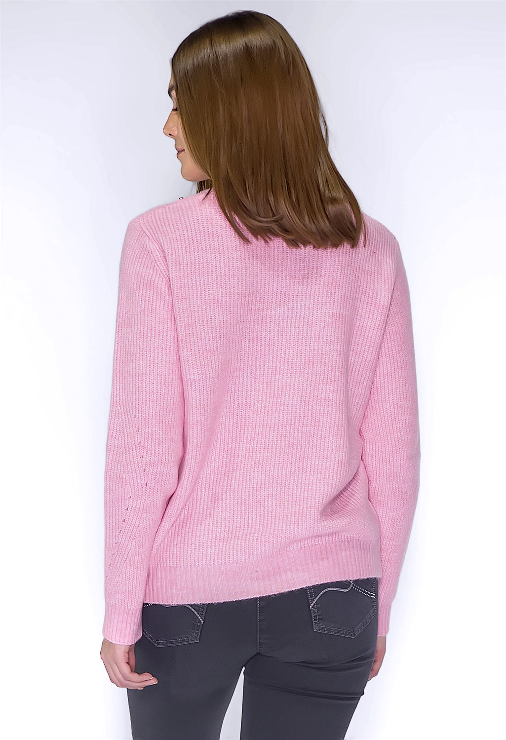 Rose Knit Jumper with Silver Pearls