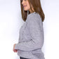 Light Grey Knit Jumper with Silver Pearls