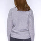 Light Grey Knit Jumper with Silver Pearls