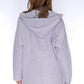 Soft Teddy Knit Grey Hoody Cardi