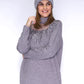 Grey Sequin Long Line  Knit