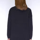 Black Sequin Long Line Knit