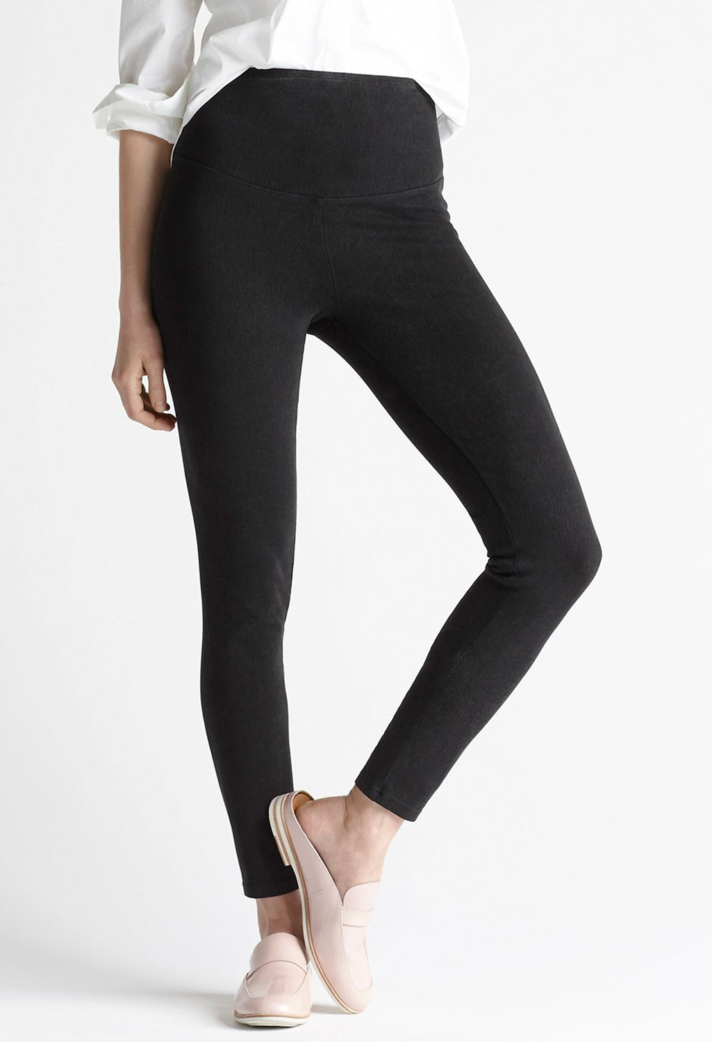 Signature Black Denim Leggings