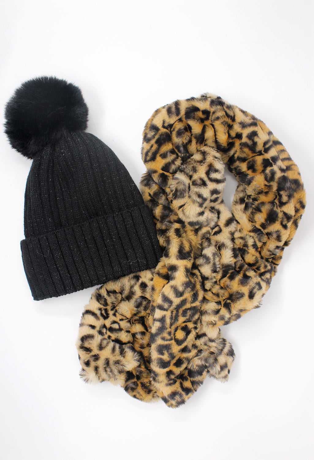 Pom Pom Hat and Faux Fur Snood Gift Set-1