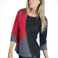 Charcoal Panelled Knit Top