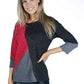 Charcoal Panelled Knit Top