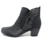 Black Block Heel Plain Front Ankle Boot