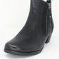 Black Block Heel Plain Front Ankle Boot