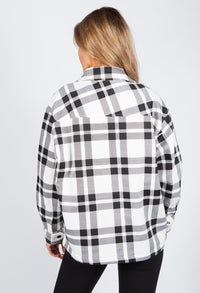 Black and White Checked Shacket