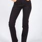 Straight Leg Black Trousers with Back Pocket Details