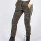 Khaki Camouflage Joggers with Silver Glitter Stripes