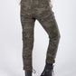 Khaki Camouflage Joggers with Silver Glitter Stripes