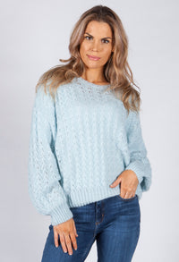 Soft Sky Blue Knit Jumper