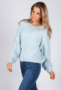 Soft Sky Blue Knit Jumper