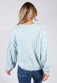 Soft Sky Blue Knit Jumper