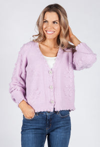 Soft Lilac Knit Cardigan