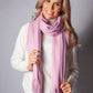 Soft Pink Wool Feel Scarf