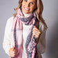 Pink Reversible Snake Print Scarf