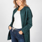 Forest Green Suede Long Line Blazer