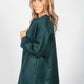 Forest Green Suede Long Line Blazer