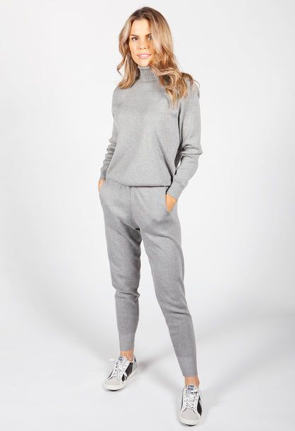 Light Grey Knit Jogger Set