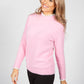 Bright Rose Knit Jumper with Lace Details