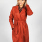 Rusted Suede Long Line Coat