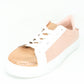 Dusty Pink Faux Suede Trainers