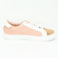 Dusty Pink Faux Suede Trainers