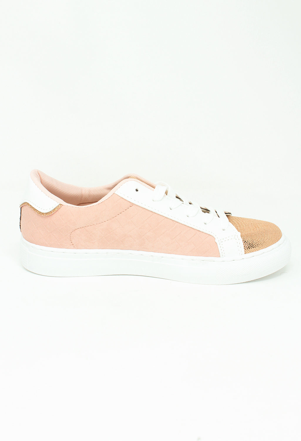 Dusty Pink Faux Suede Trainers